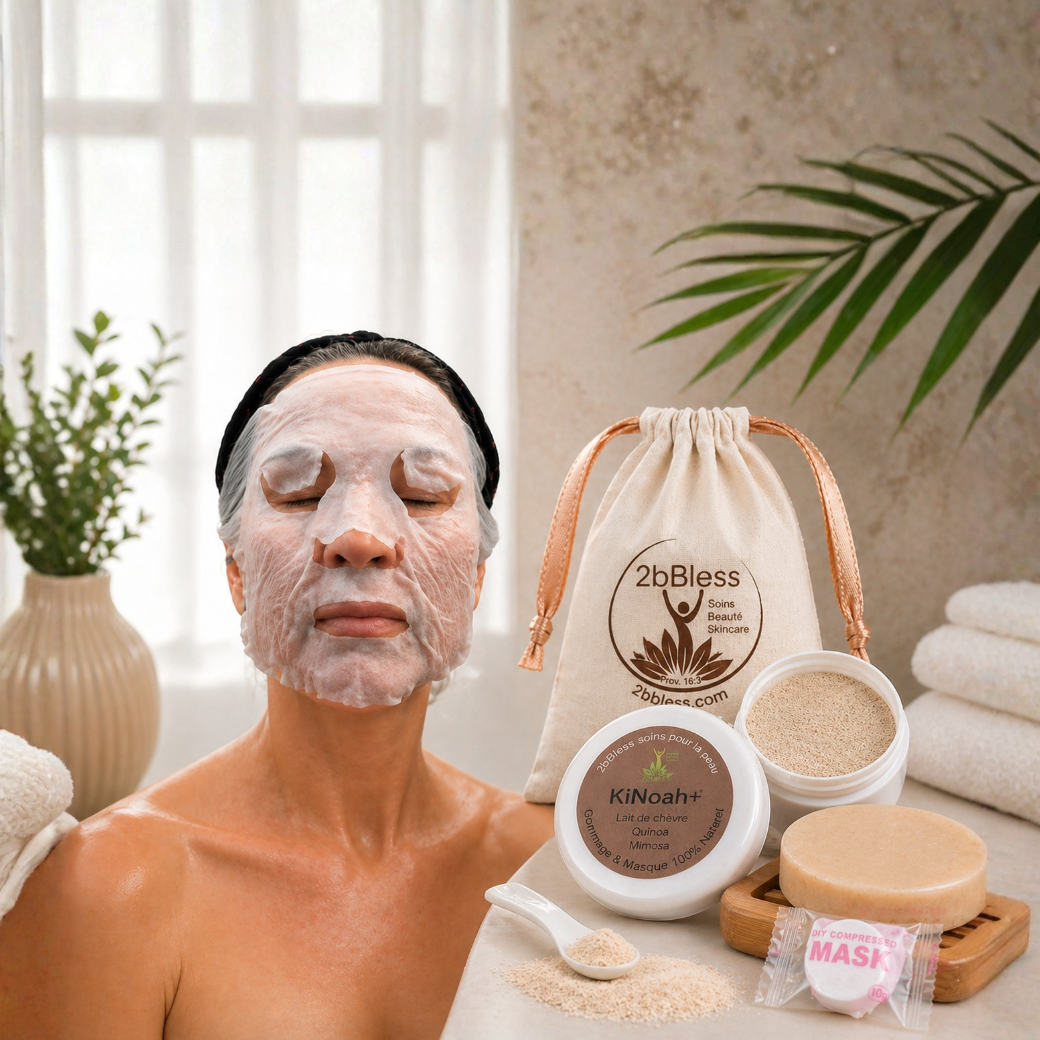 KiNoah+ Exfoliante y mascarilla para piel de porcelana