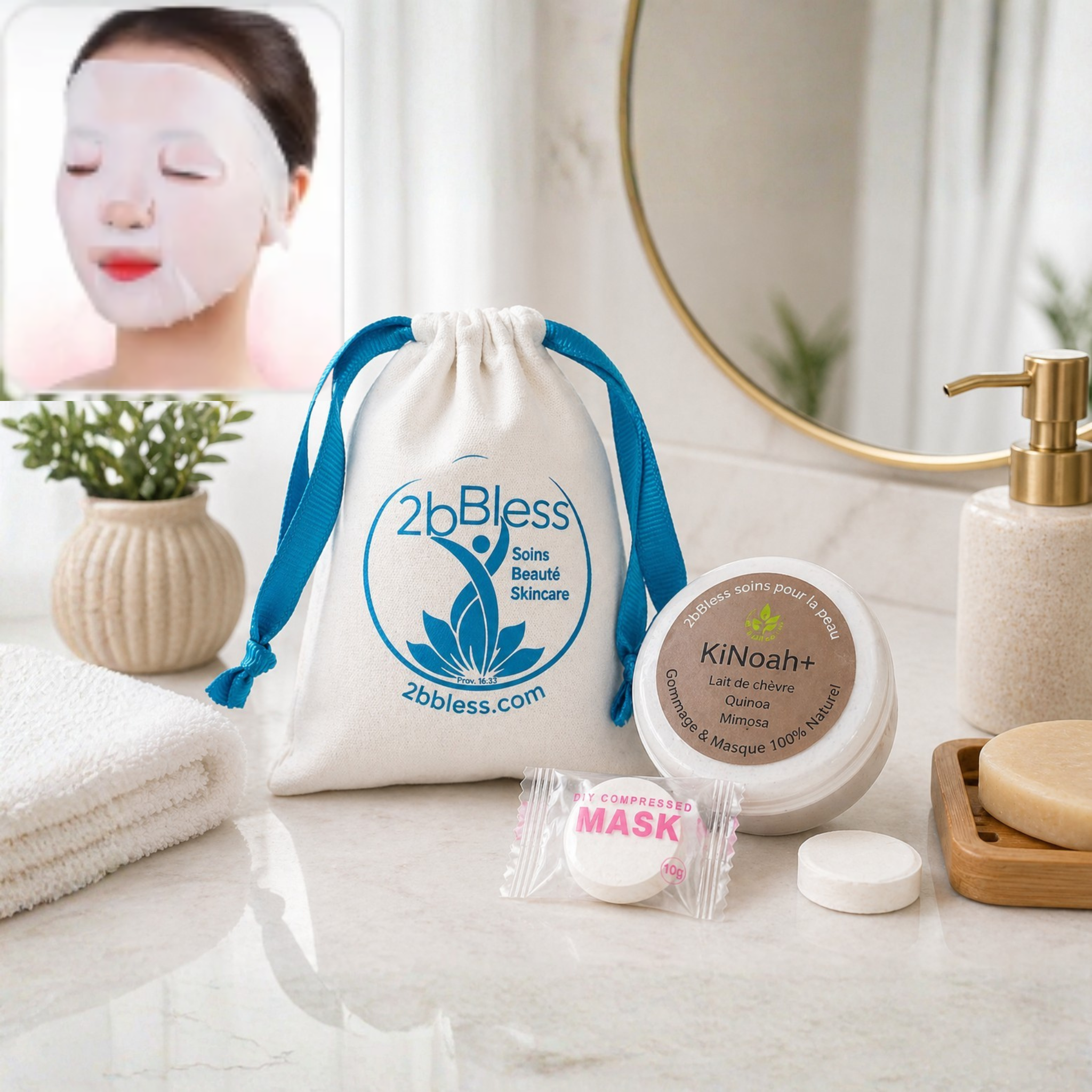 30 mascarillas faciales desechables comprimidas