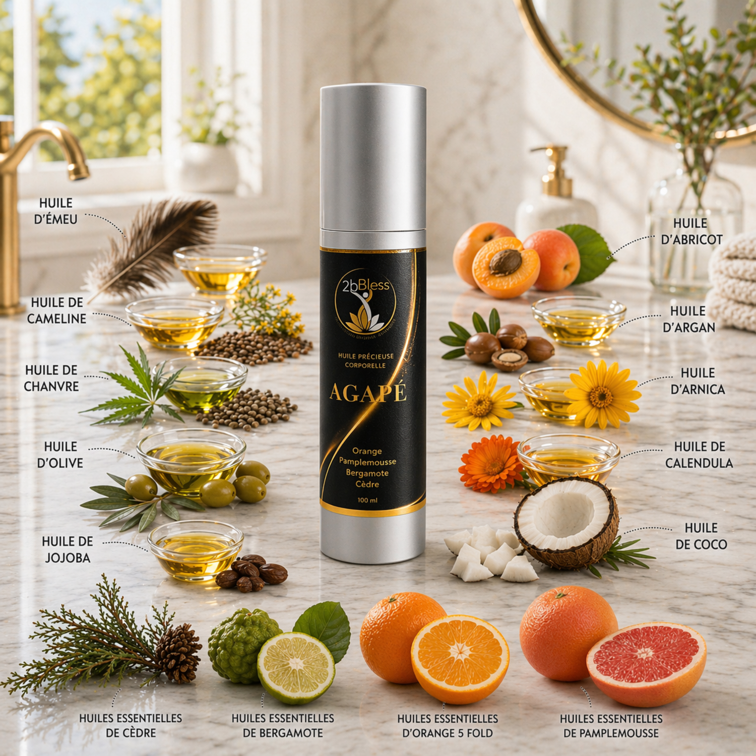 Aceite Corporal Precioso AGAPE 100% PURO 100 ml