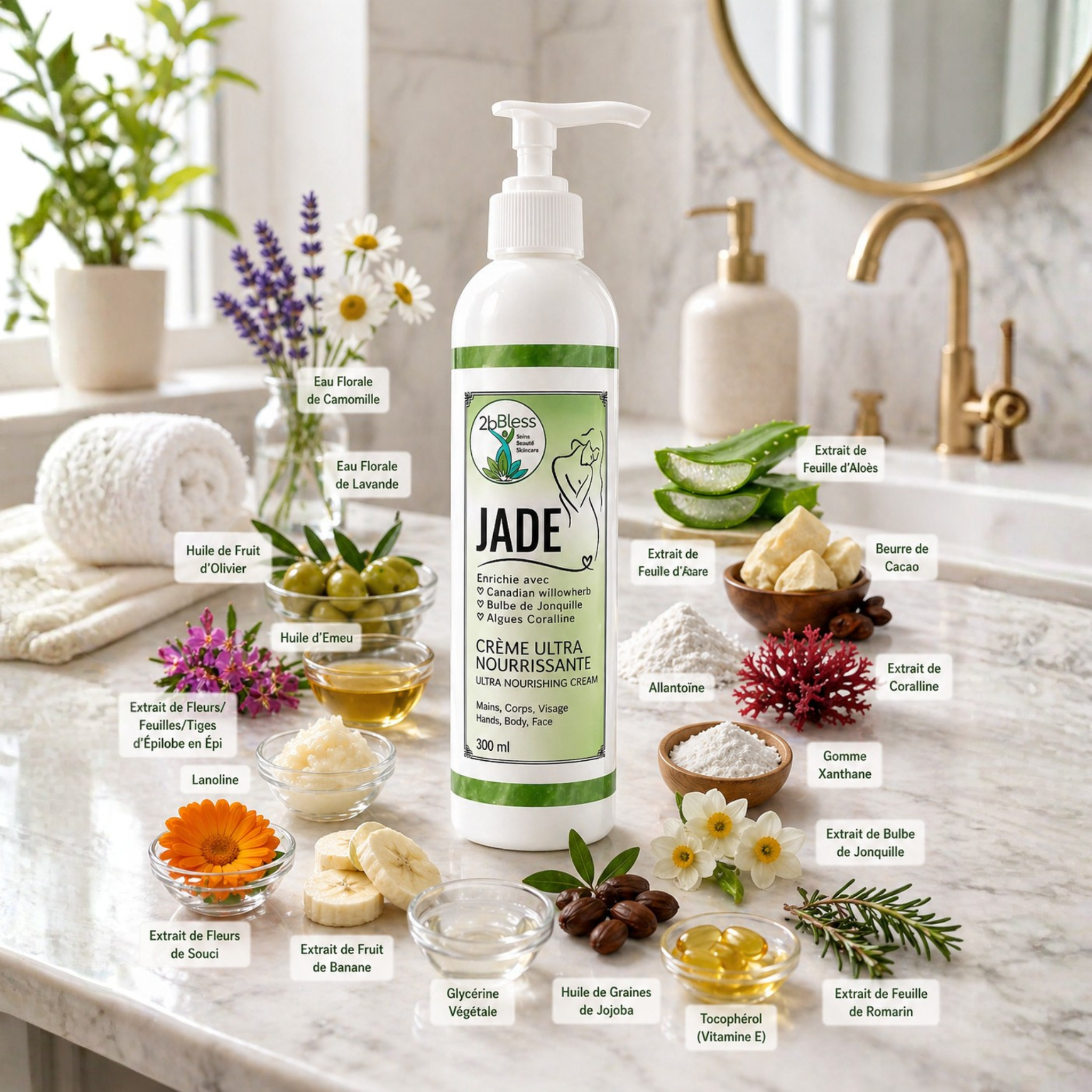 Crema ultra nutritiva Jade 300 ml