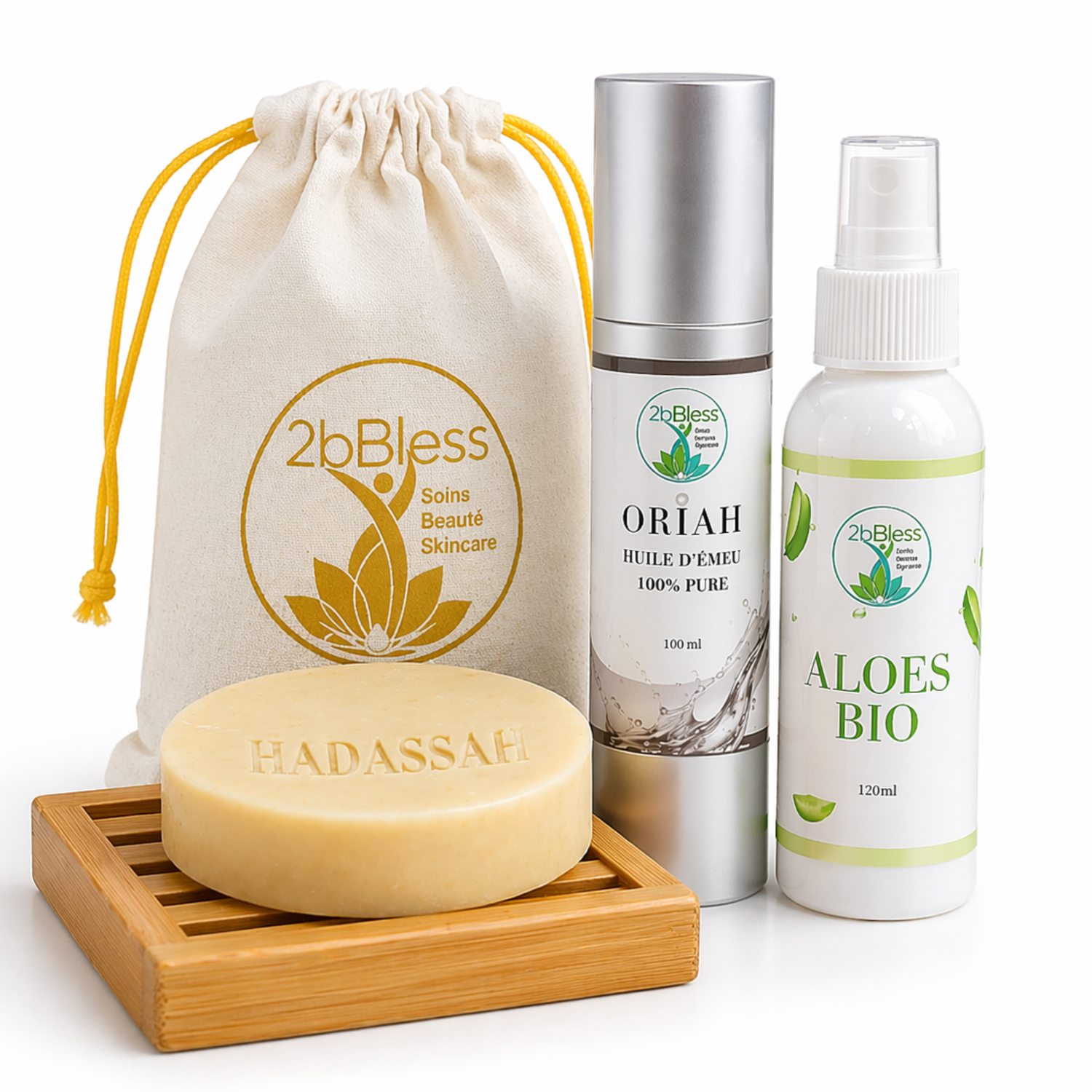 DUO PAIN DE BEAUTÉ VISAGE HADASSAH et ORIAH + Cadeau Aloes