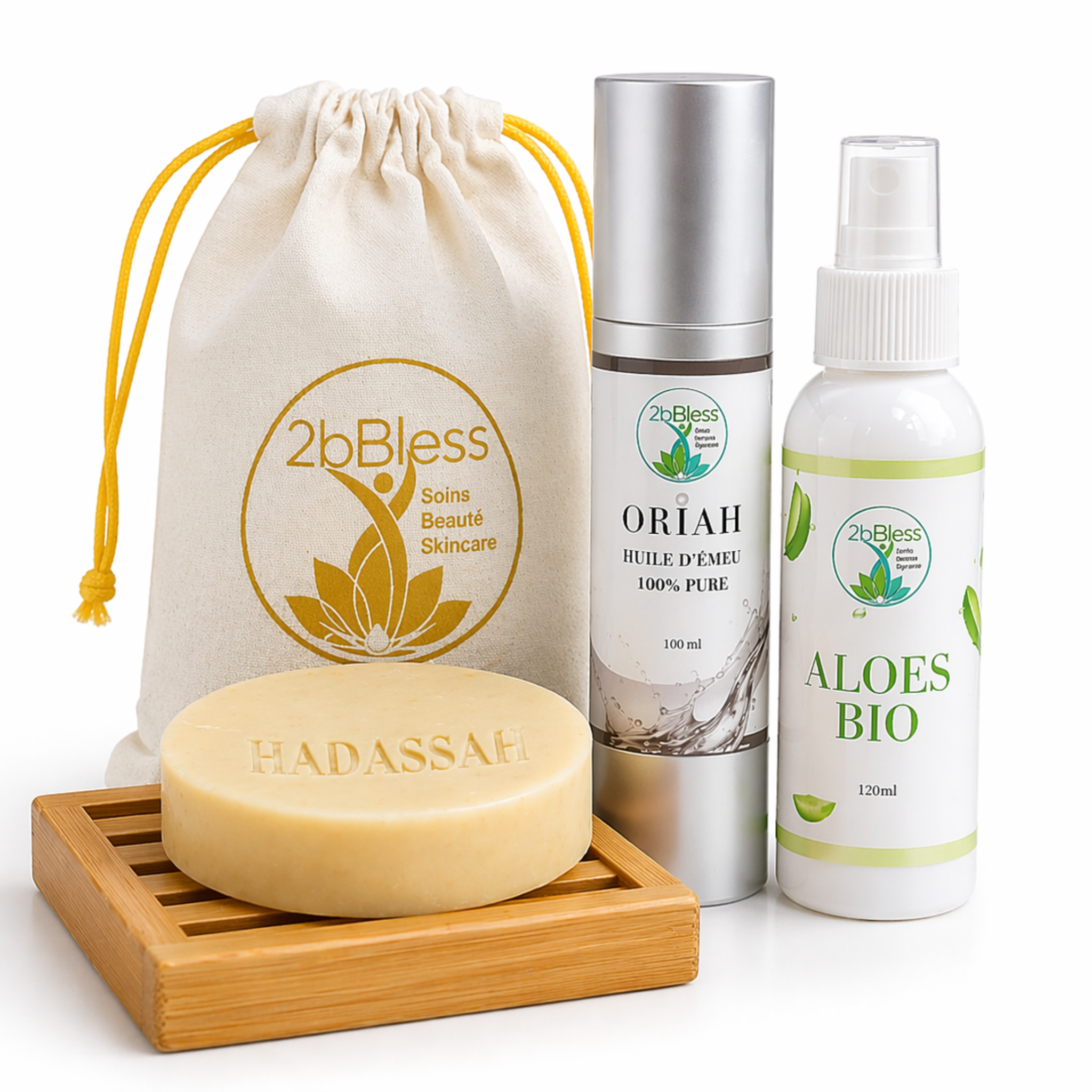 DUO PAIN DE BEAUTÉ VISAGE HADASSAH et ORIAH + Cadeau Aloes