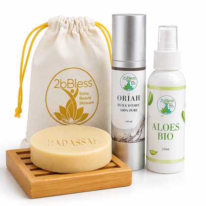 DUO PAIN DE BEAUTÉ VISAGE HADASSAH et ORIAH + Cadeau Aloes