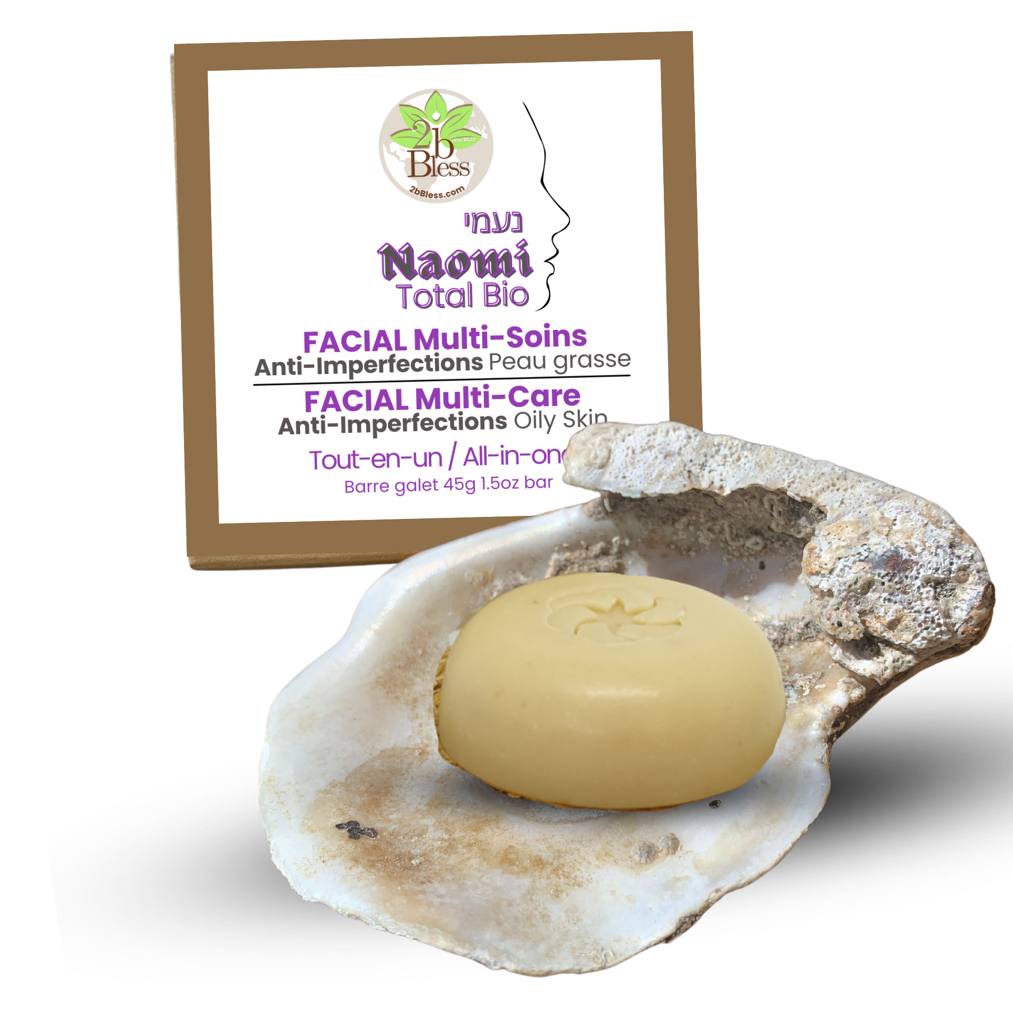 Pain Visage Naomi pour Peau Grasse 45g